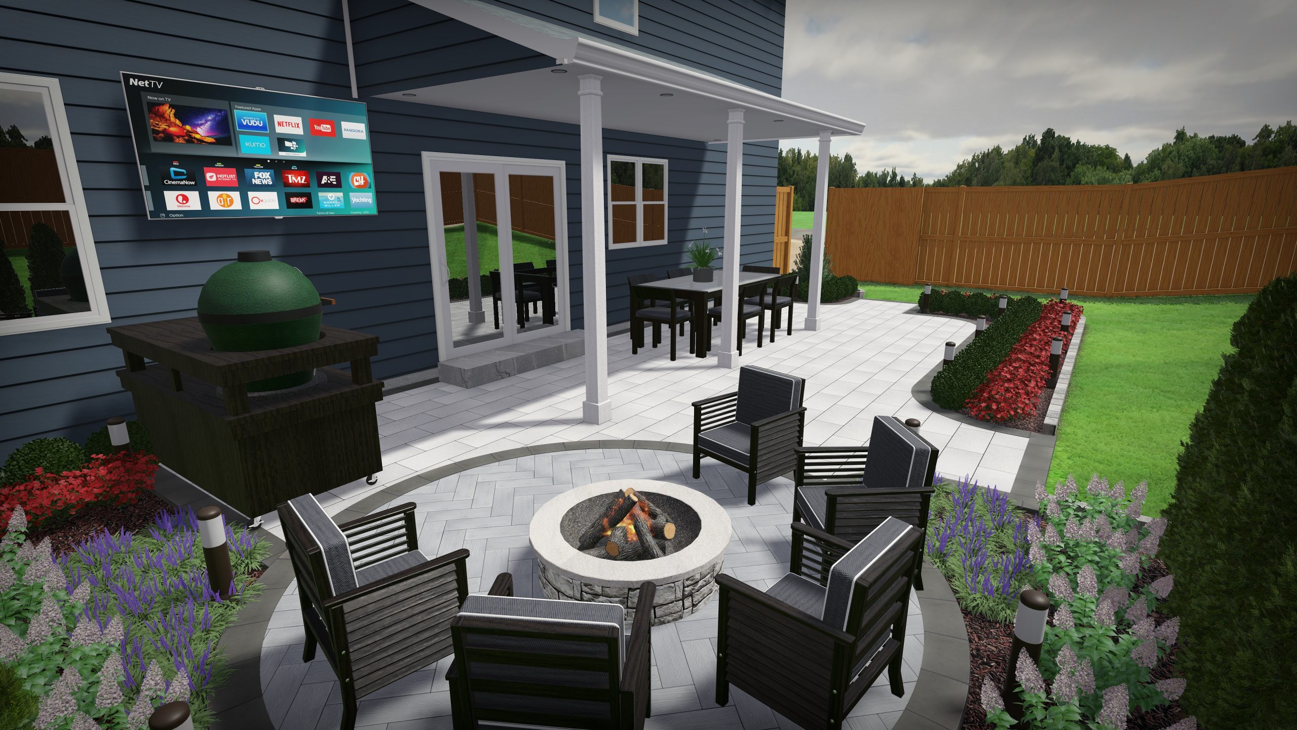 Backyard patio by Marietta's premier design company