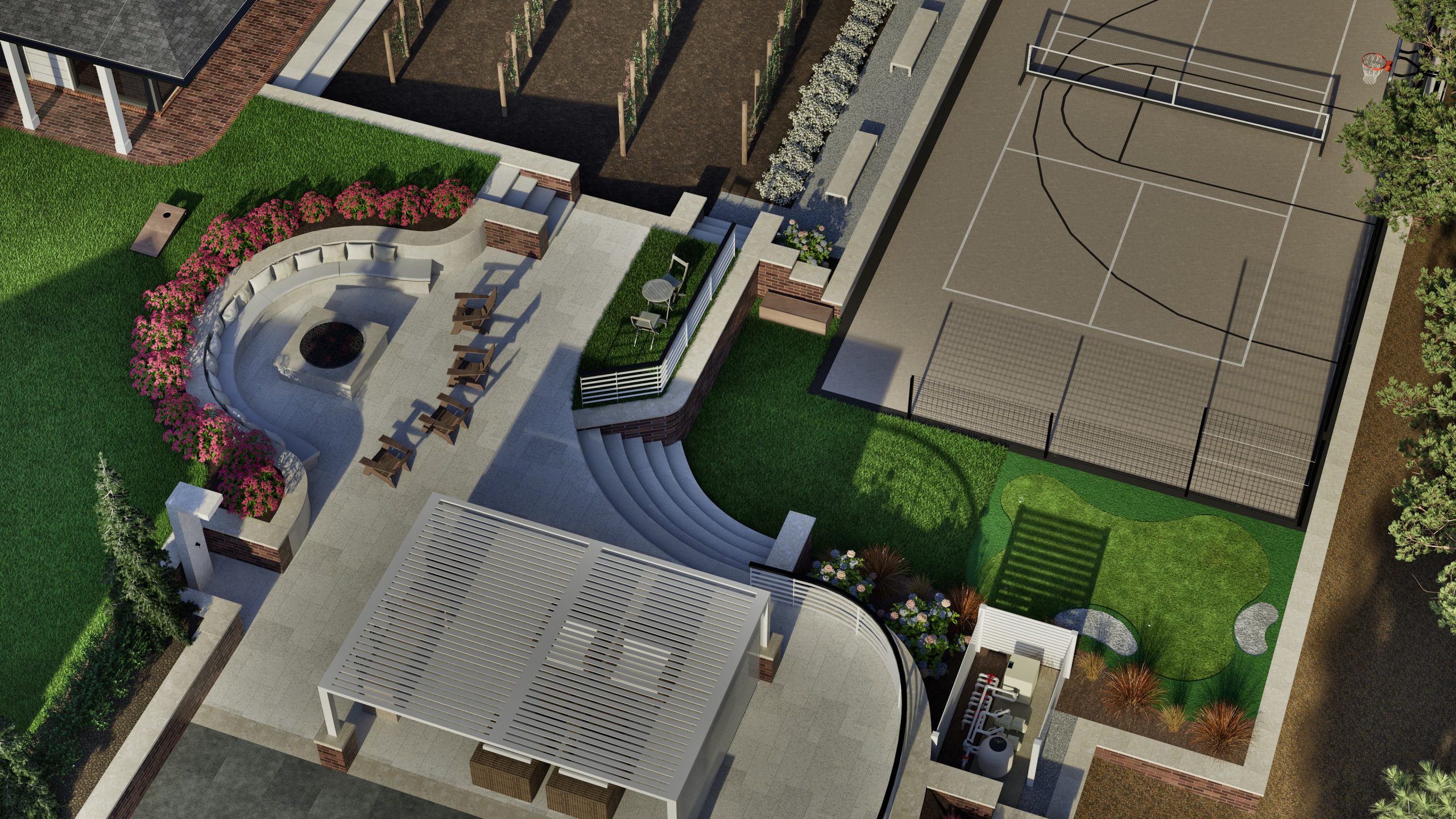 Sports courts and turf